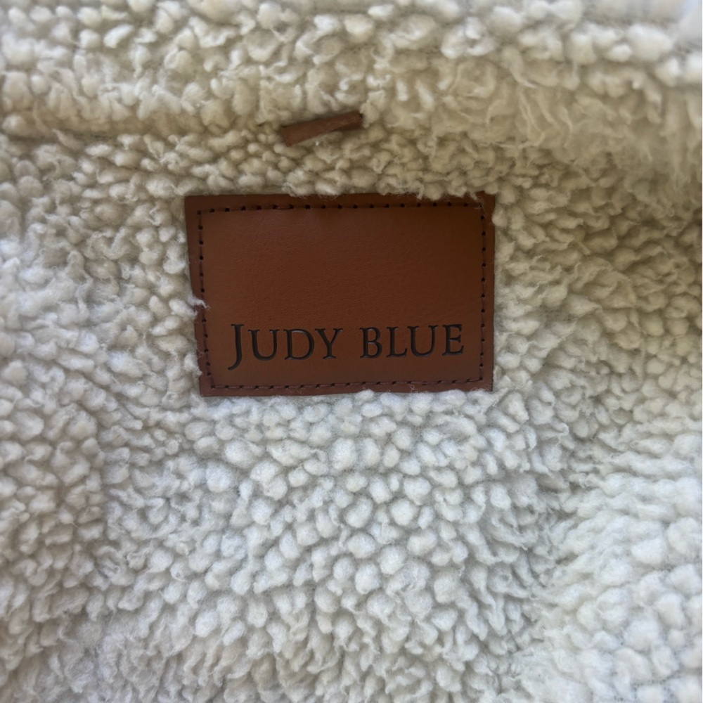 Judy Blue Shearling Lined Denim Vest small layered streetwear transitional - Picture 7 of 10